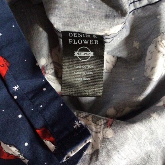 Denim & Flower Santa Sunglasses Snowflakes Shirt - Picture 7 of 7